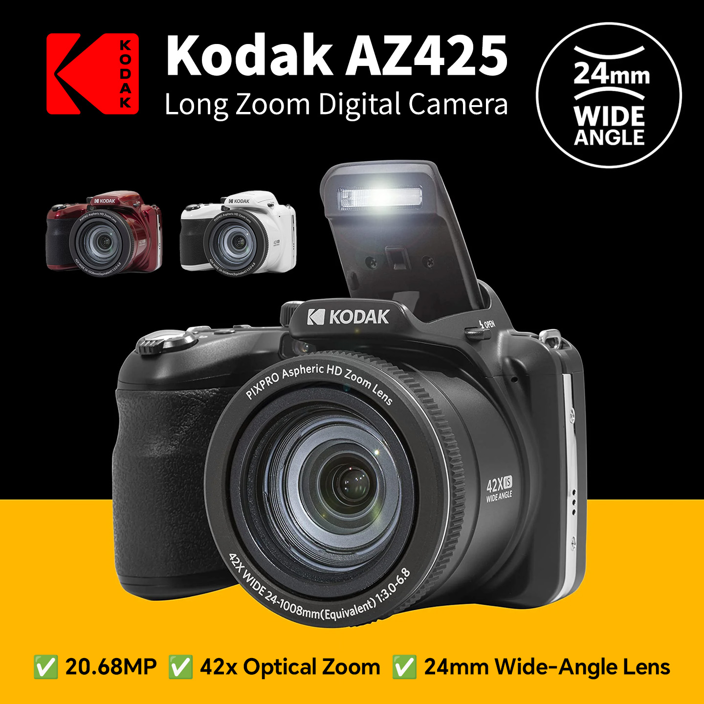 Canon Camera Eos R50 - Cámara Digital KODAK PIXPRO AZ425 100%
