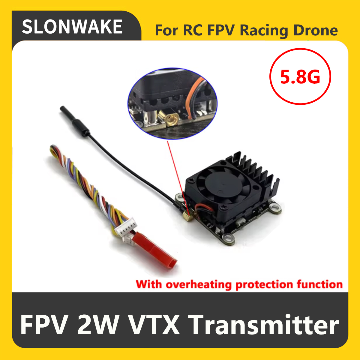 Transmisor FPV VTX SLONWAKE 5. - Fpv Drone Frame reseña y precio