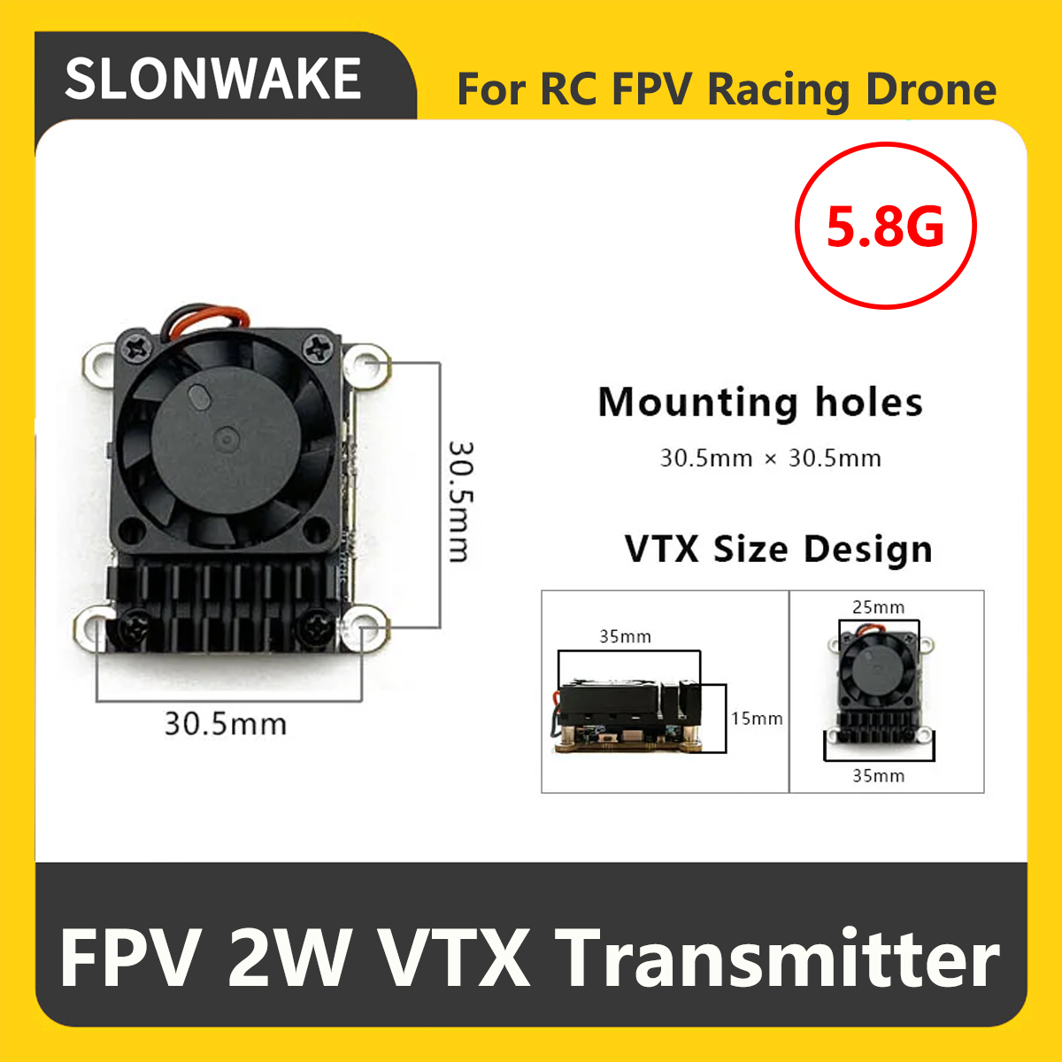 Transmisor FPV VTX SLONWAKE 5. - Fpv Drone Frame reseña y precio